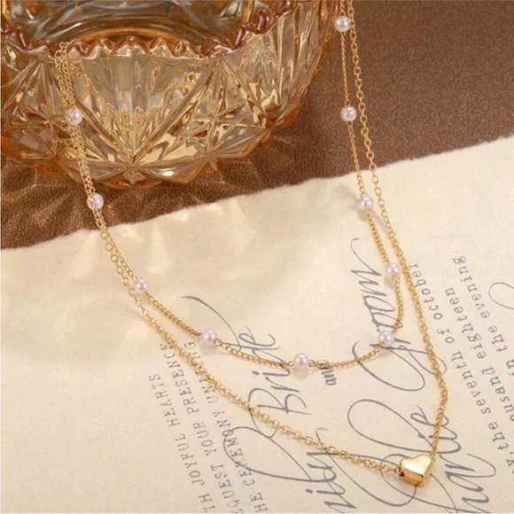 Pearl heart necklace - Picture 2 of 2